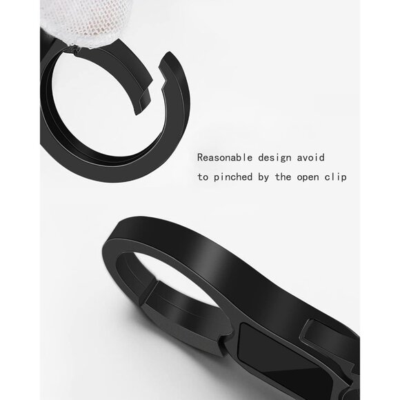 🆕Men Black Quick Release Spring Heavy Duty Car Keychain Organizer Multiple Belt - Picture 4 of 6